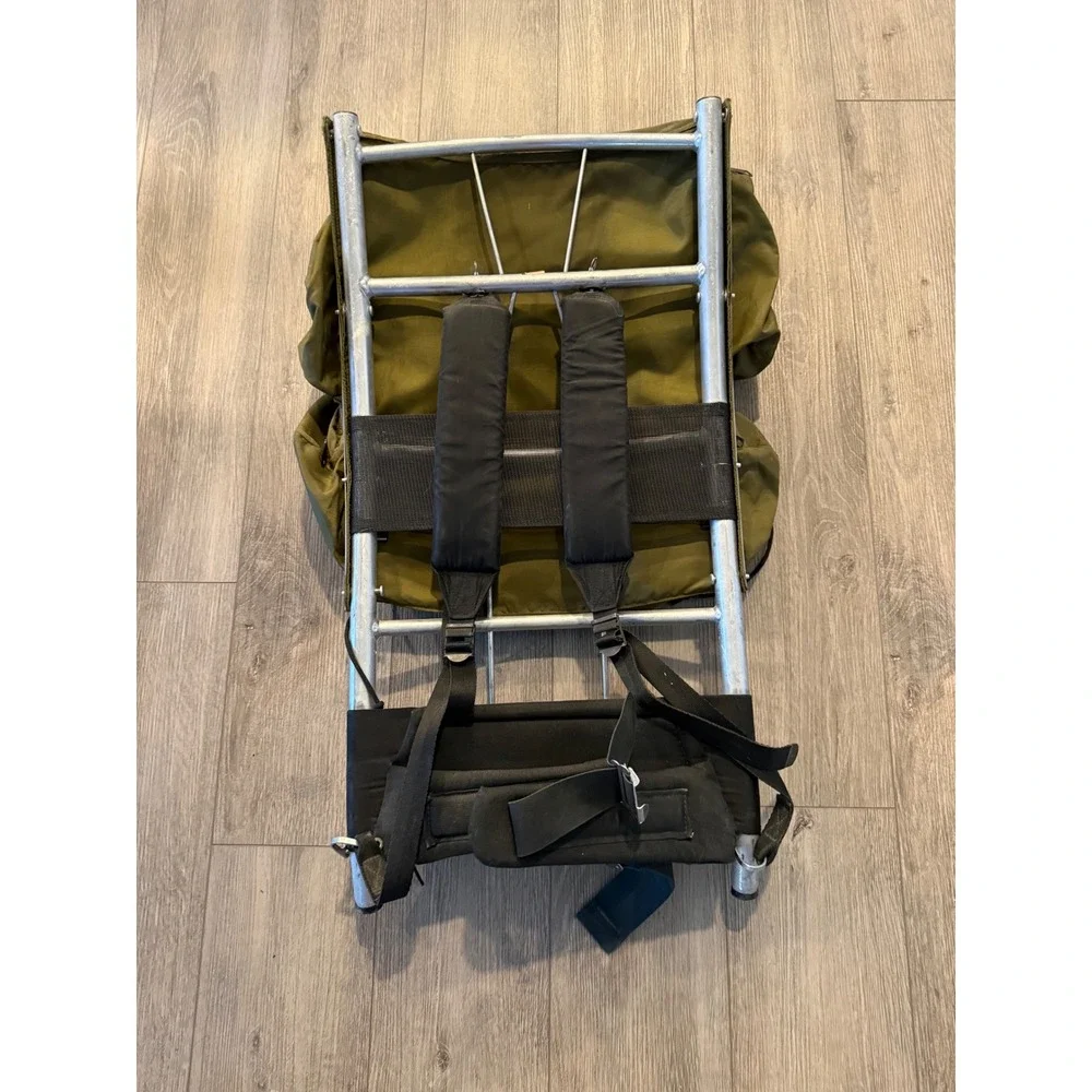 Vintage Kelty External Frame Backpack Olive Green Aluminum Hiking Camping Pack